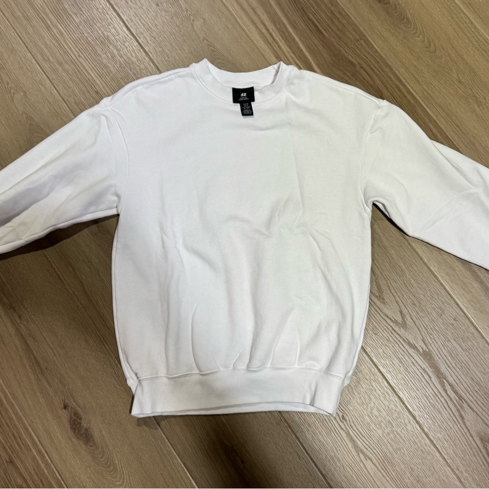 H&M Men's White Crewneck Sweater